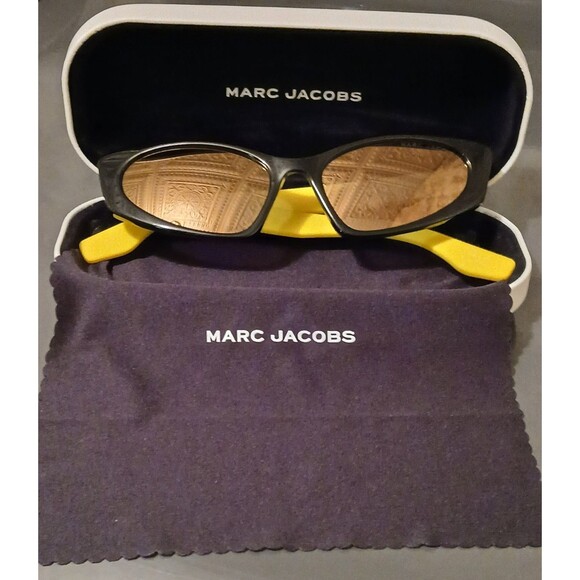 Marc Jacobs Sunglasses Yellow/Black with designer case & Cleaning Cloth main image 4